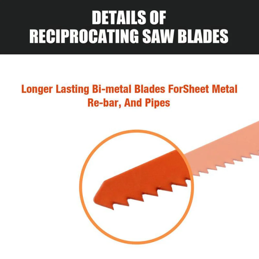 10pcs Saw Blades Reciprocating Saw Blade 6" 8" Woodworking Tools For Wood Metal Fast Cutting 6TPI 10TPI 18TPI Saw Blades
10pcs Saw Blades Reciprocating Saw Blade 6" 8" Woodworking Tools For Wood Metal Fast Cutting 6TPI 10TPI 18TPI Saw Blades