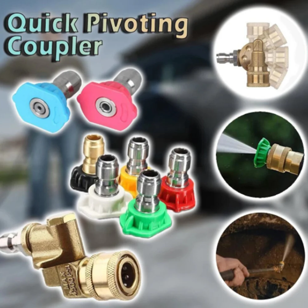 Pressure Washer Spray Nozzle Tips Multiple Degrees 1/4 inch 3.0 GPM Nozzles for Automobiles Pressure Washer
Pressure Washer Spray Nozzle Tips Multiple Degrees 1/4 inch 3.0 GPM Nozzles for Automobiles Pressure Washer