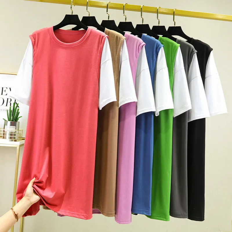 Patchwork Nightdress Short Sleeve Cotton Homewear Women Round Collar Sleepwear Big Size Fashion Casual Home Pregnant Pjs
Patchwork Nightdress Short Sleeve Cotton Homewear Women Round Collar Sleepwear Big Size Fashion Casual Home Pregnant Pjs