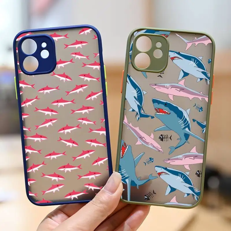 Cute cartoon shark animal Pink blue Phone Case matte transparent For sapphire iPhone 7 8 x xs xr 11 12 13 pro plus max mini
Cute cartoon shark animal Pink blue Phone Case matte transparent For sapphire iPhone 7 8 x xs xr 11 12 13 pro plus max mini