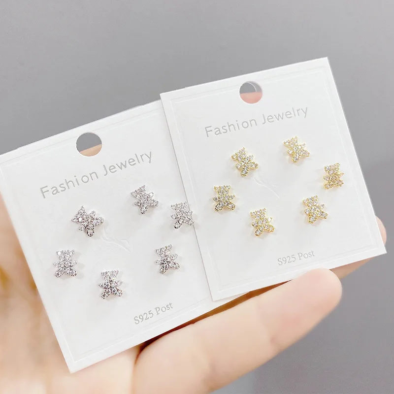 Wholesale One Card Three Pairs Fashion Three-Piece Set Stud Earrings Simple Micro Inlaid Zircon S925 Silvers
Wholesale One Card Three Pairs Fashion Three-Piece Set Stud Earrings Simple Micro Inlaid Zircon S925 Silvers