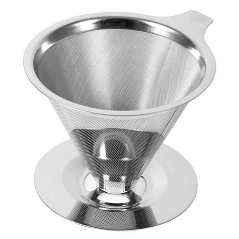 Stainless Steel Pour over Coffee Dripper Double Layer Mesh Filter Cup Stand Universal Reusable Fine Mesh Filter
Stainless Steel Pour over Coffee Dripper Double Layer Mesh Filter Cup Stand Universal Reusable Fine Mesh Filter