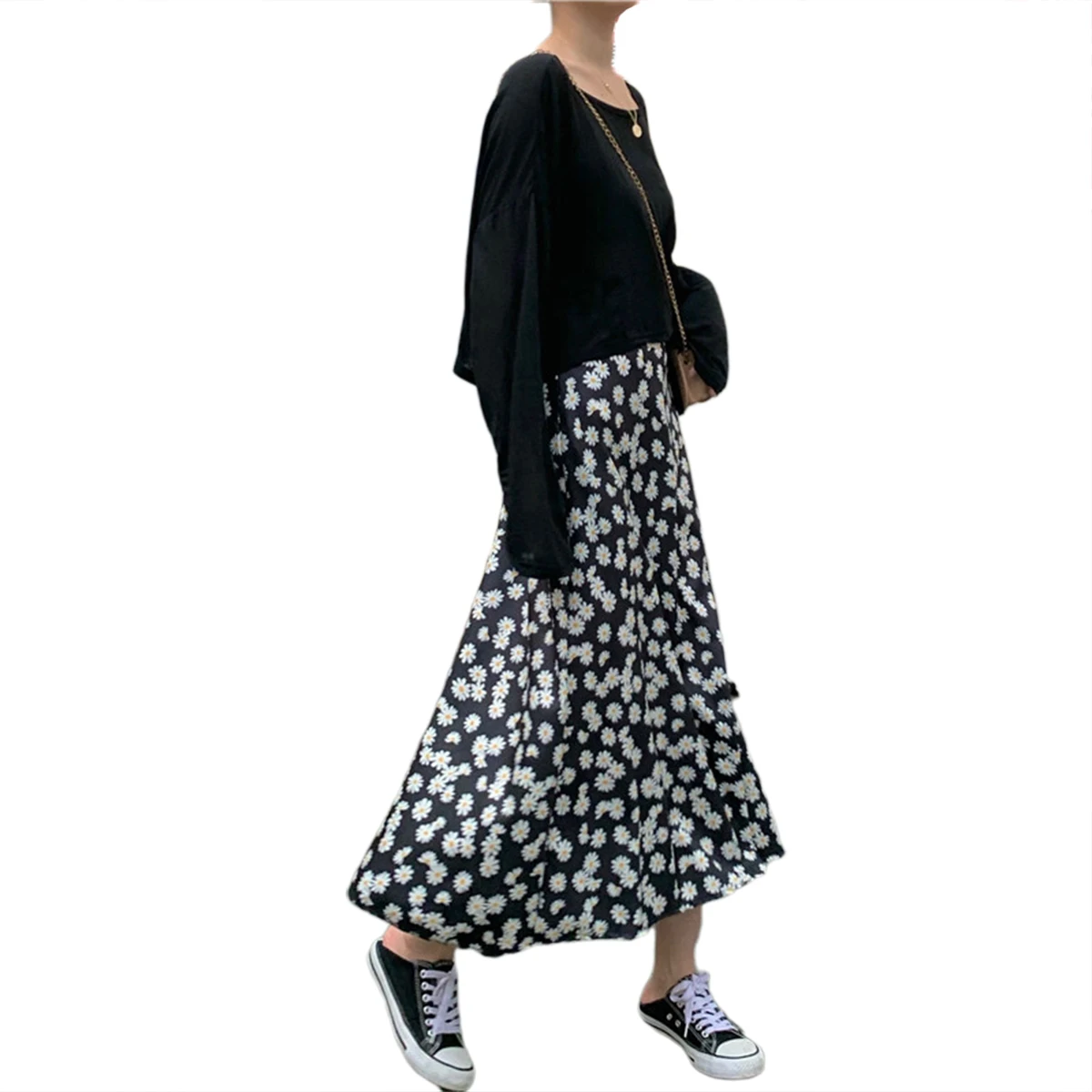 Женский винтажный сарафан миди винтажная шифоновая юбка с высокой талией и