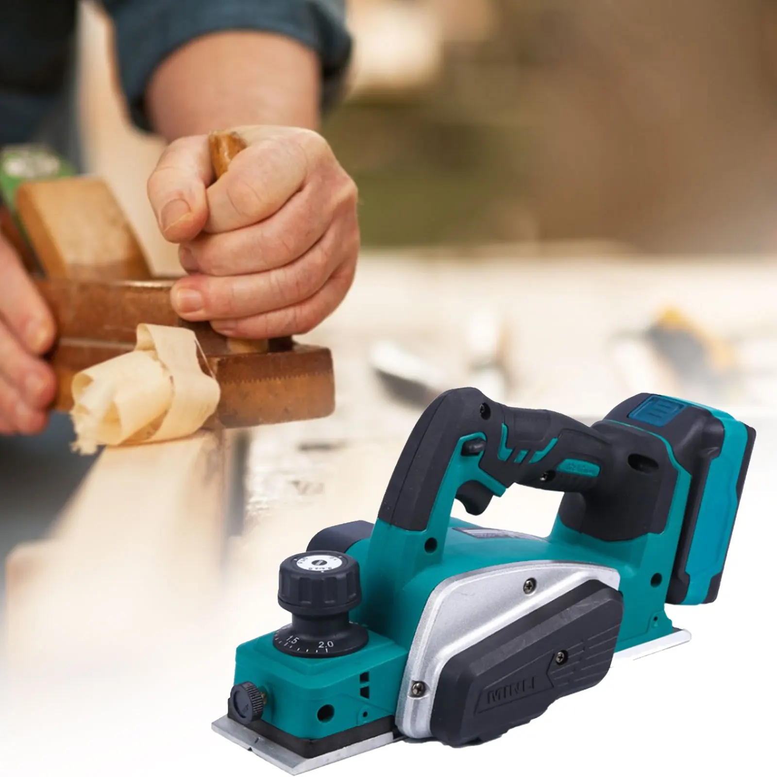 18V 15000rpm Rechargeable Electric Planer Cordless Handheld For Makita 18V Battery Wood Cutting Tool
18V 15000rpm Rechargeable Electric Planer Cordless Handheld For Makita 18V Battery Wood Cutting Tool
