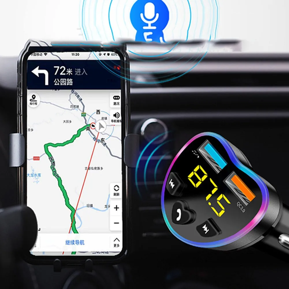 Car Wireless Bluetooth 5.0 FM Transmitter Radio AUX Music Player Multifunctional High Quality And Durable Car Charger
Car Wireless Bluetooth 5.0 FM Transmitter Radio AUX Music Player Multifunctional High Quality And Durable Car Charger