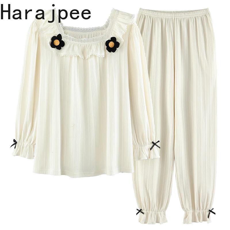 Harajpee Princess Style Pajamas Women's Spring and Autumn 2021 New Long Sleeve Fat MM Loose Lace Pure Cotton Home Leisure Suit
Harajpee Princess Style Pajamas Women's Spring and Autumn 2021 New Long Sleeve Fat MM Loose Lace Pure Cotton Home Leisure Suit