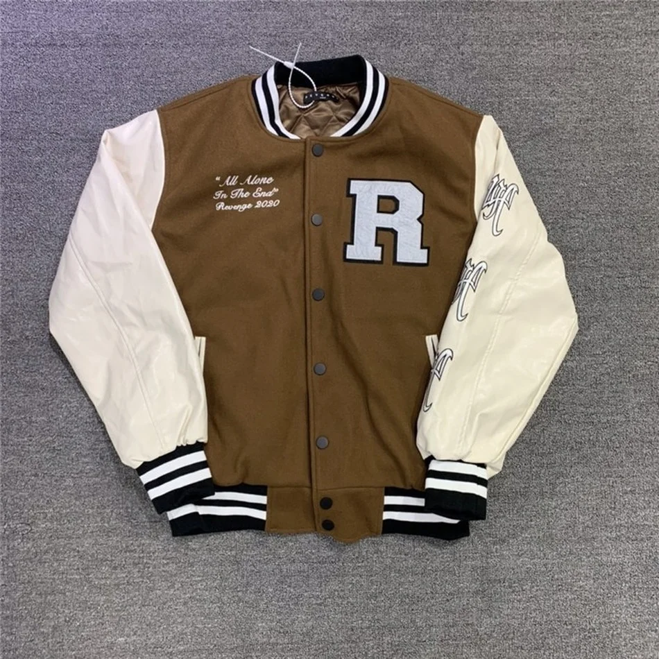 2021FW Revenge Varsity Baseball Jacket Men Women XXXtentacion Skull Embroidery Stitching Coat Jackets for men
2021FW Revenge Varsity Baseball Jacket Men Women XXXtentacion Skull Embroidery Stitching Coat Jackets for men