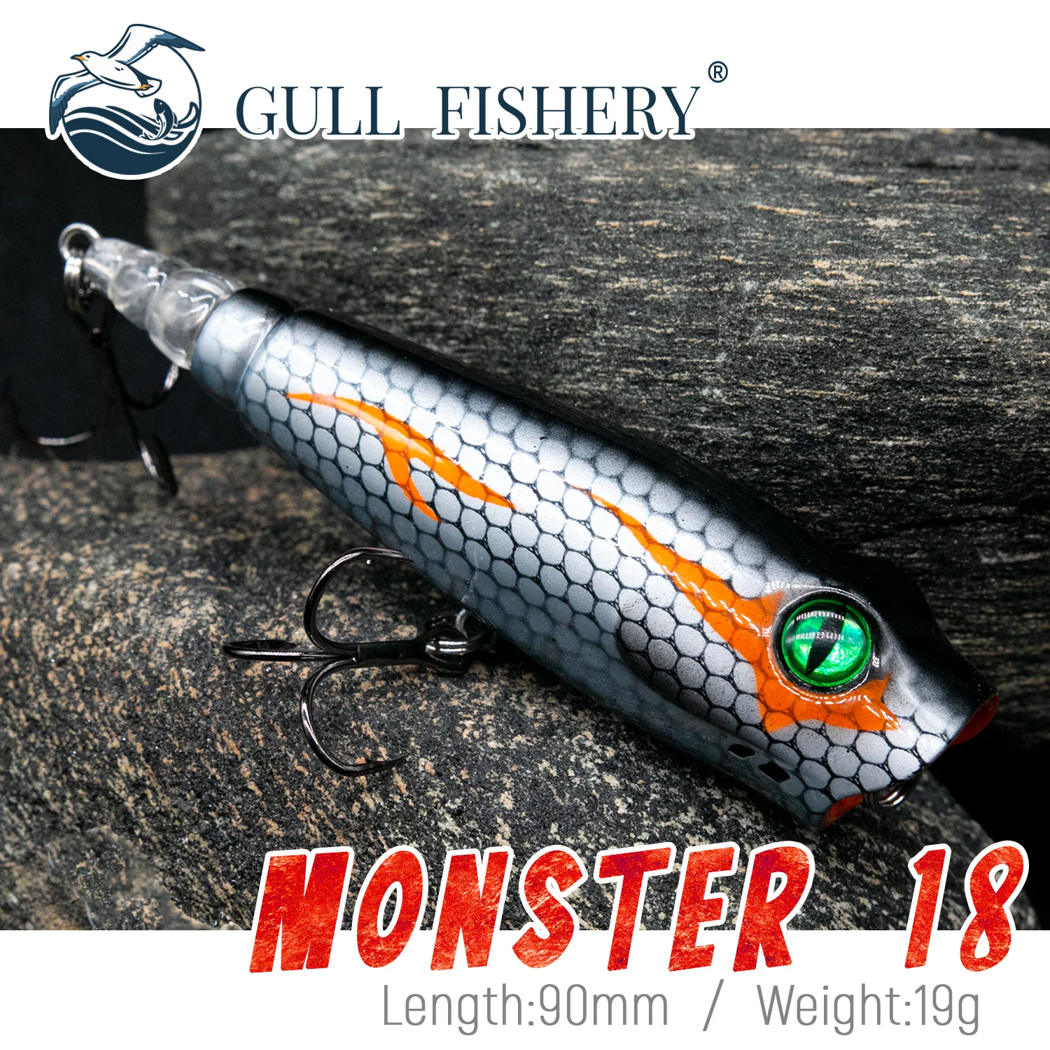 GULL FISHERY Popper Fishing Lure Shad Carp Pike Bass Top Water Plastics Baits Swimbait Wobbler
GULL FISHERY Popper Fishing Lure Shad Carp Pike Bass Top Water Plastics Baits Swimbait Wobbler