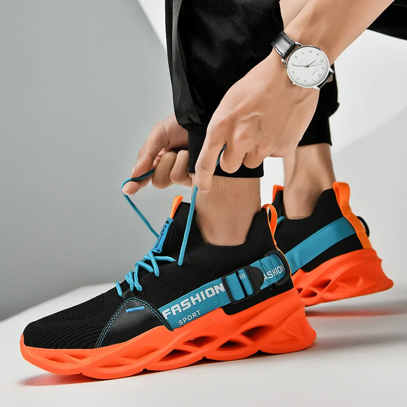 

Men's Fashion Running Sneakers Breathable Comfortable Lightweight Tennis Shoes Fluorescent Shoes Zapatos De Hombre Schuhe Herren
