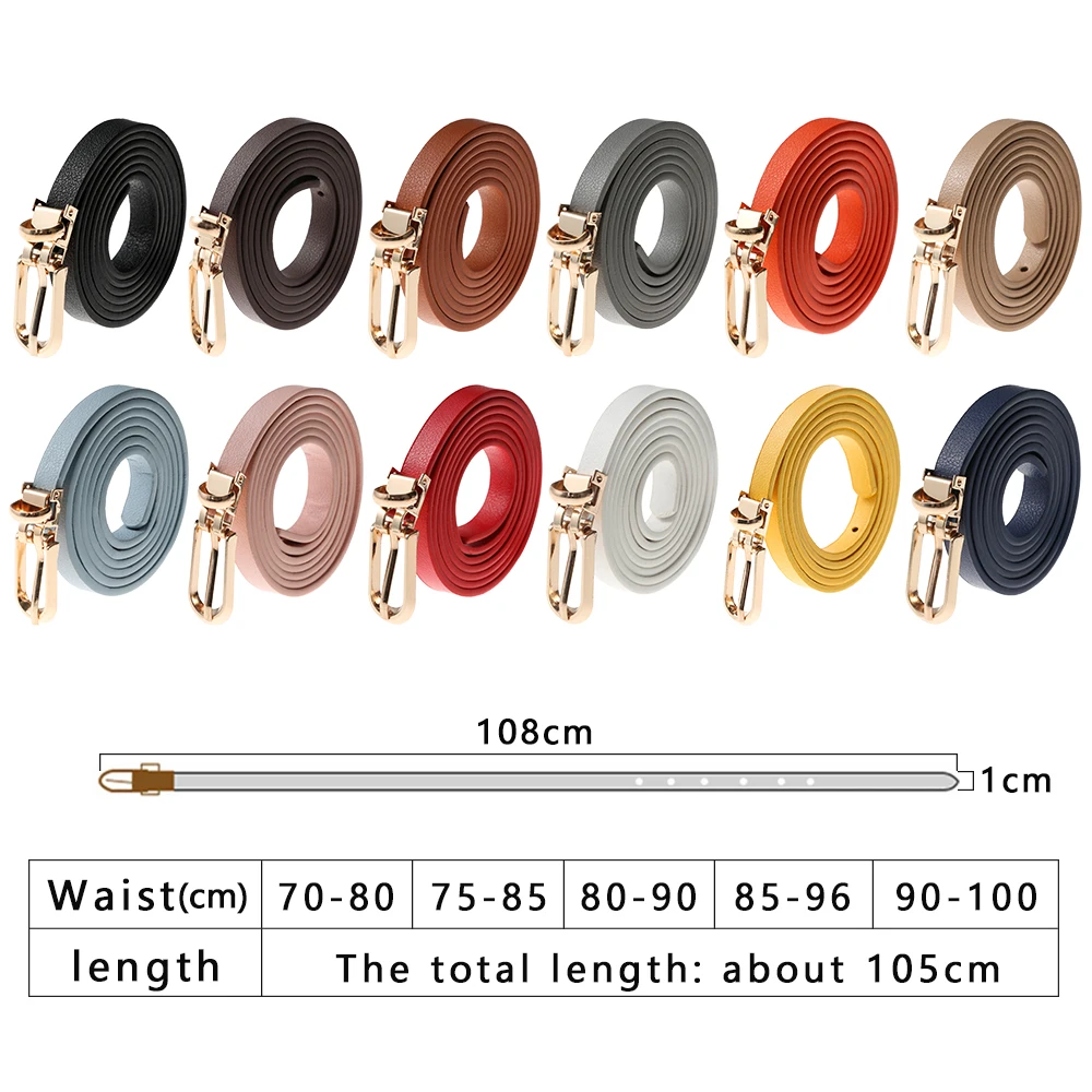 Fashion Women Adjustable Belts Dress Strap Faux Leather Candy Color Thin Skinny Waistband Women Dress Accessories
Fashion Women Adjustable Belts Dress Strap Faux Leather Candy Color Thin Skinny Waistband Women Dress Accessories