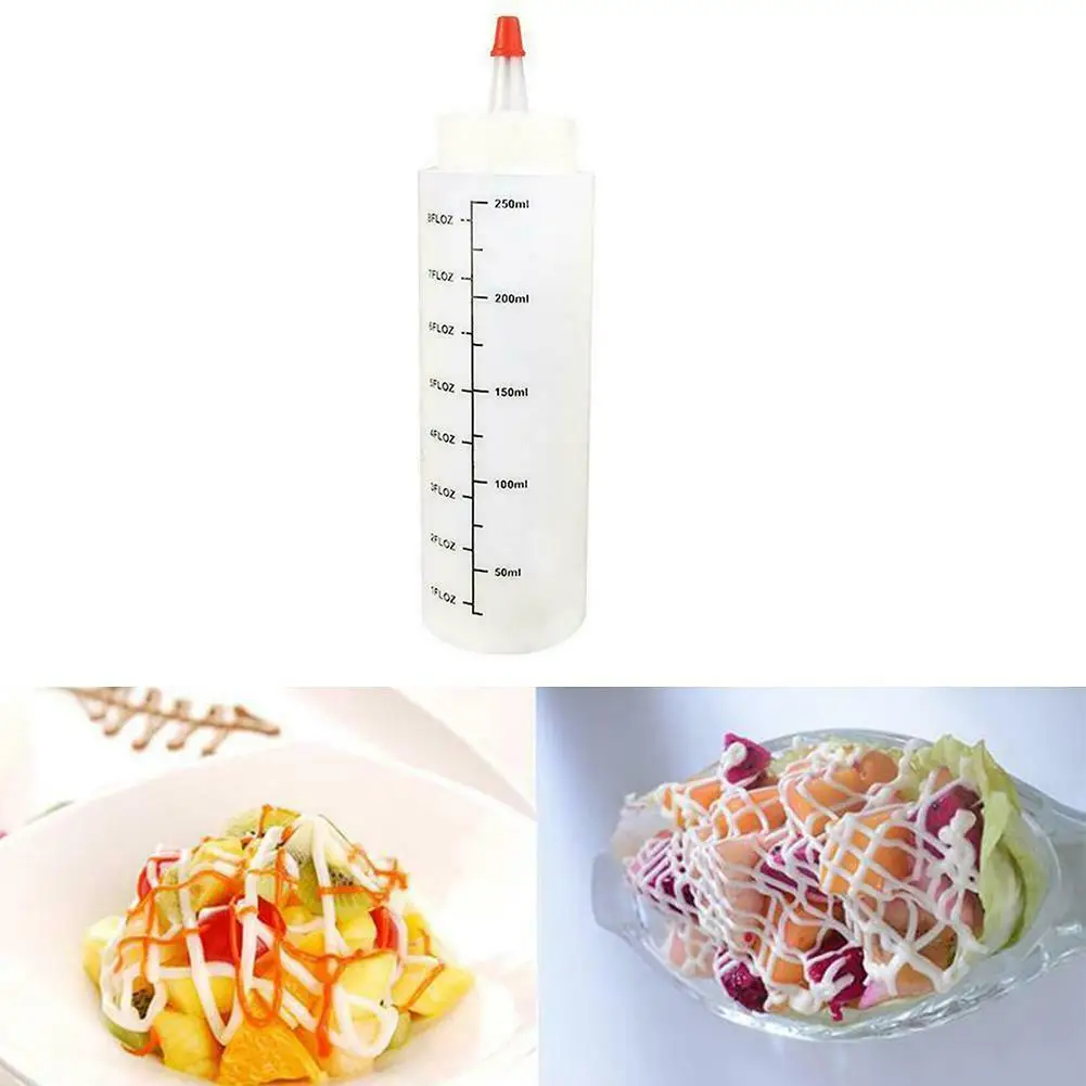 250ml Squeeze Bottle Plastic Salad Bottle Bread Baking Dessert Condiment Dispenser Bottle Kitchen Tools
250ml Squeeze Bottle Plastic Salad Bottle Bread Baking Dessert Condiment Dispenser Bottle Kitchen Tools