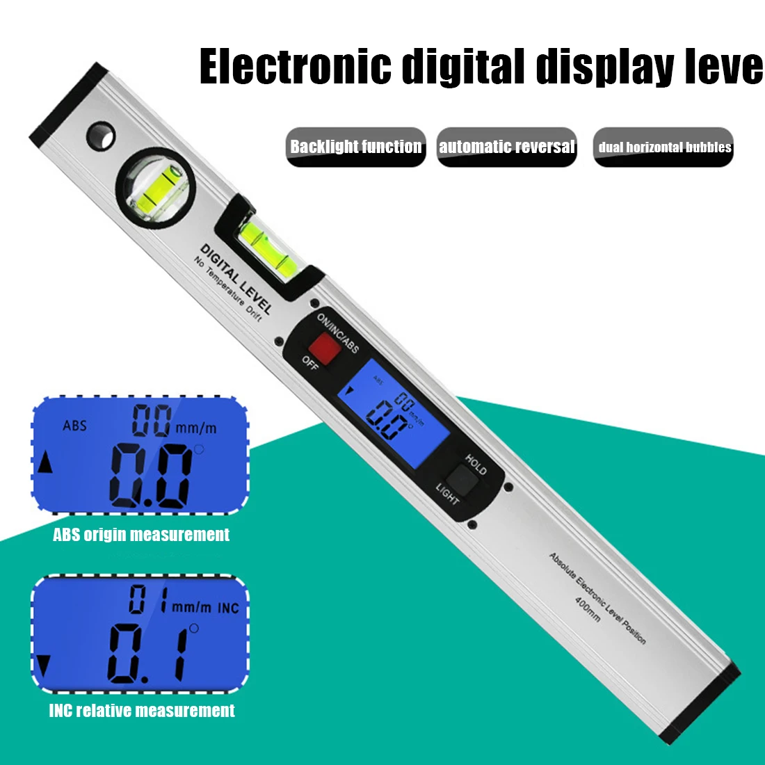 400mm Digital Inclinometer Protractor Electronic Spirit Level 360 Degree Magnetic Goniometer Angle Finder Slope Meter Ruler
400mm Digital Inclinometer Protractor Electronic Spirit Level 360 Degree Magnetic Goniometer Angle Finder Slope Meter Ruler