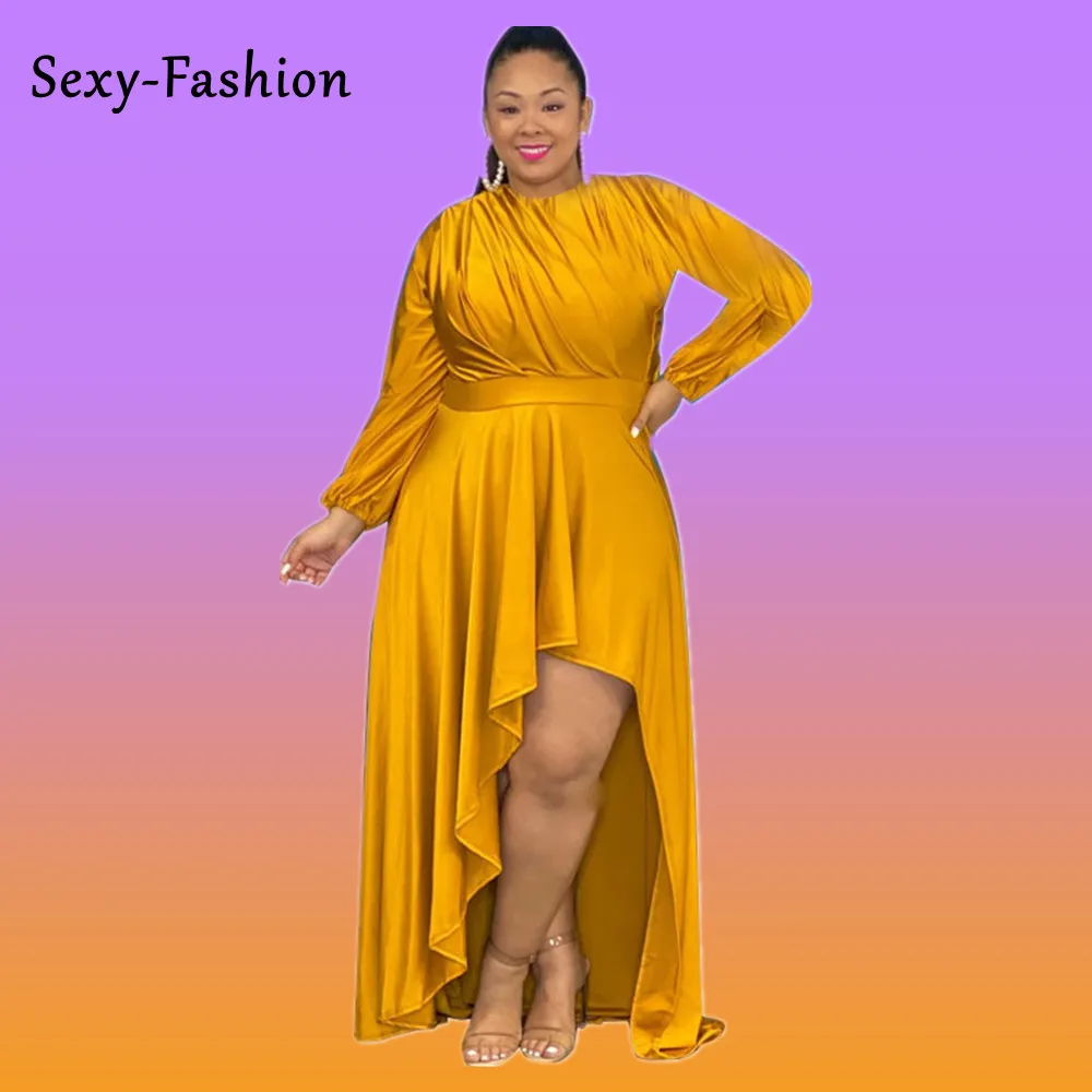 2021 Fashion Fall Women Clothing Plus Size Dresses Irregular Solid Color Long Sleeve Loose Elegant Casual Ladies Dress Wholesale
2021 Fashion Fall Women Clothing Plus Size Dresses Irregular Solid Color Long Sleeve Loose Elegant Casual Ladies Dress Wholesale