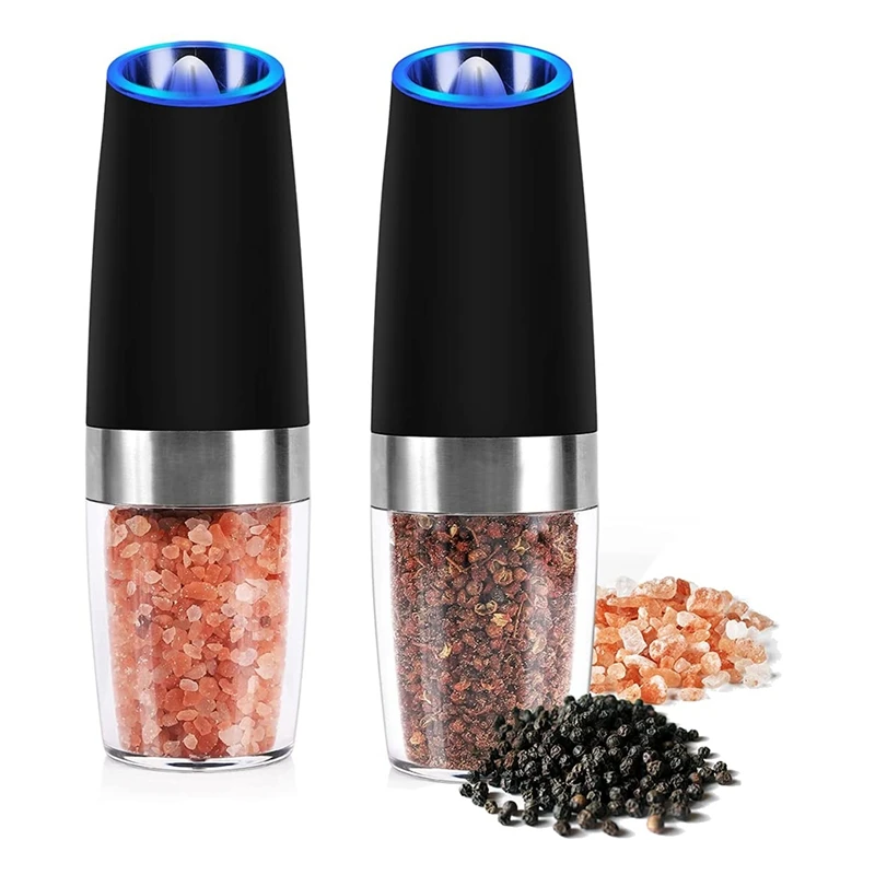 2PCS Gravity Electric Salt Pepper Mill , Electric Salt and Pepper Grinder with Adjustable Coarseness
2PCS Gravity Electric Salt Pepper Mill , Electric Salt and Pepper Grinder with Adjustable Coarseness