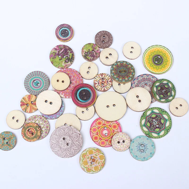 Jiwuo 50Pcs Flower Printed Round Wooden Button 2 Holes 15mm-25mm Clothing Decor DIY Handmade Sewing Scrapbooking Accessories 
Jiwuo 50Pcs Flower Printed Round Wooden Button 2 Holes 15mm-25mm Clothing Decor DIY Handmade Sewing Scrapbooking Accessories