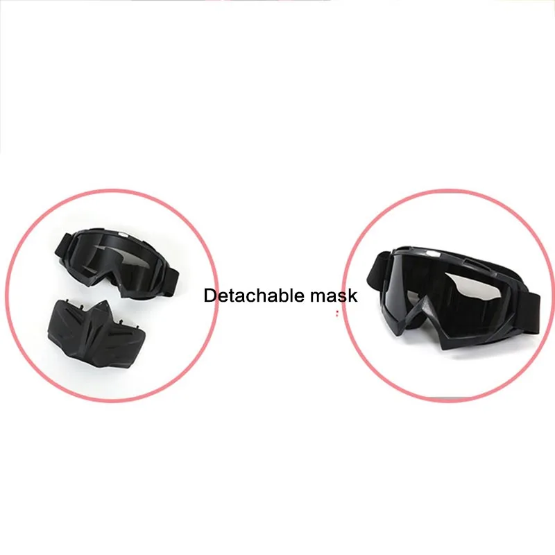New Arrivals Flexible Motorcycle Helmet Face Mask Detachable Motocross Goggles Windproof Skiing Glassess Safety Protective Masks
New Arrivals Flexible Motorcycle Helmet Face Mask Detachable Motocross Goggles Windproof Skiing Glassess Safety Protective Masks