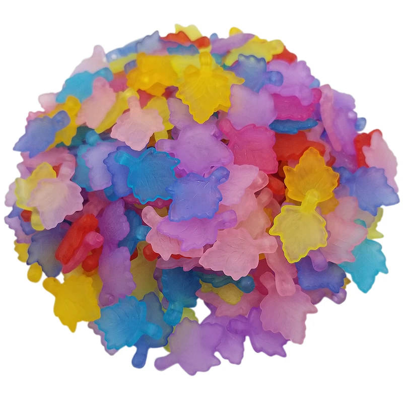 Fashion 100PCS/Set Cute Transparent Small Leaf Jewelry Accessories Frosting DIY Pendant Candy Color Hand Craft Maple Leaves
Fashion 100PCS/Set Cute Transparent Small Leaf Jewelry Accessories Frosting DIY Pendant Candy Color Hand Craft Maple Leaves