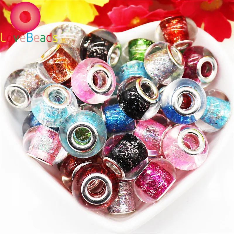 10Pcs Mixed Color 16mm Big Round Clear Color Big Hole Glass Bead Glitter Murano European Chain Spacer Beads Fit Pandora Bracelet
10Pcs Mixed Color 16mm Big Round Clear Color Big Hole Glass Bead Glitter Murano European Chain Spacer Beads Fit Pandora Bracelet