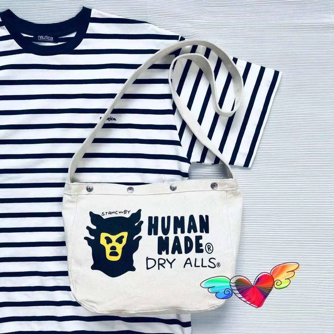 Vintage White HUMAN MADE Bag Men Women High Quality Monkey Logo Print Human Made Backpacks Hasp Canvas Bag
Vintage White HUMAN MADE Bag Men Women High Quality Monkey Logo Print Human Made Backpacks Hasp Canvas Bag