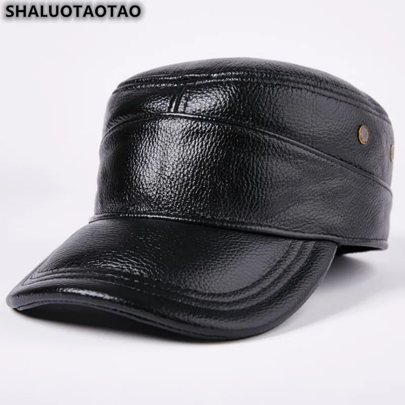 SHALUOTAOTAO Men's Cap Genuine Leather Hat Winter Thermal Ear Protectors Military Hats Adjustable Size Fashion Cowhide Flat Caps
SHALUOTAOTAO Men's Cap Genuine Leather Hat Winter Thermal Ear Protectors Military Hats Adjustable Size Fashion Cowhide Flat Caps