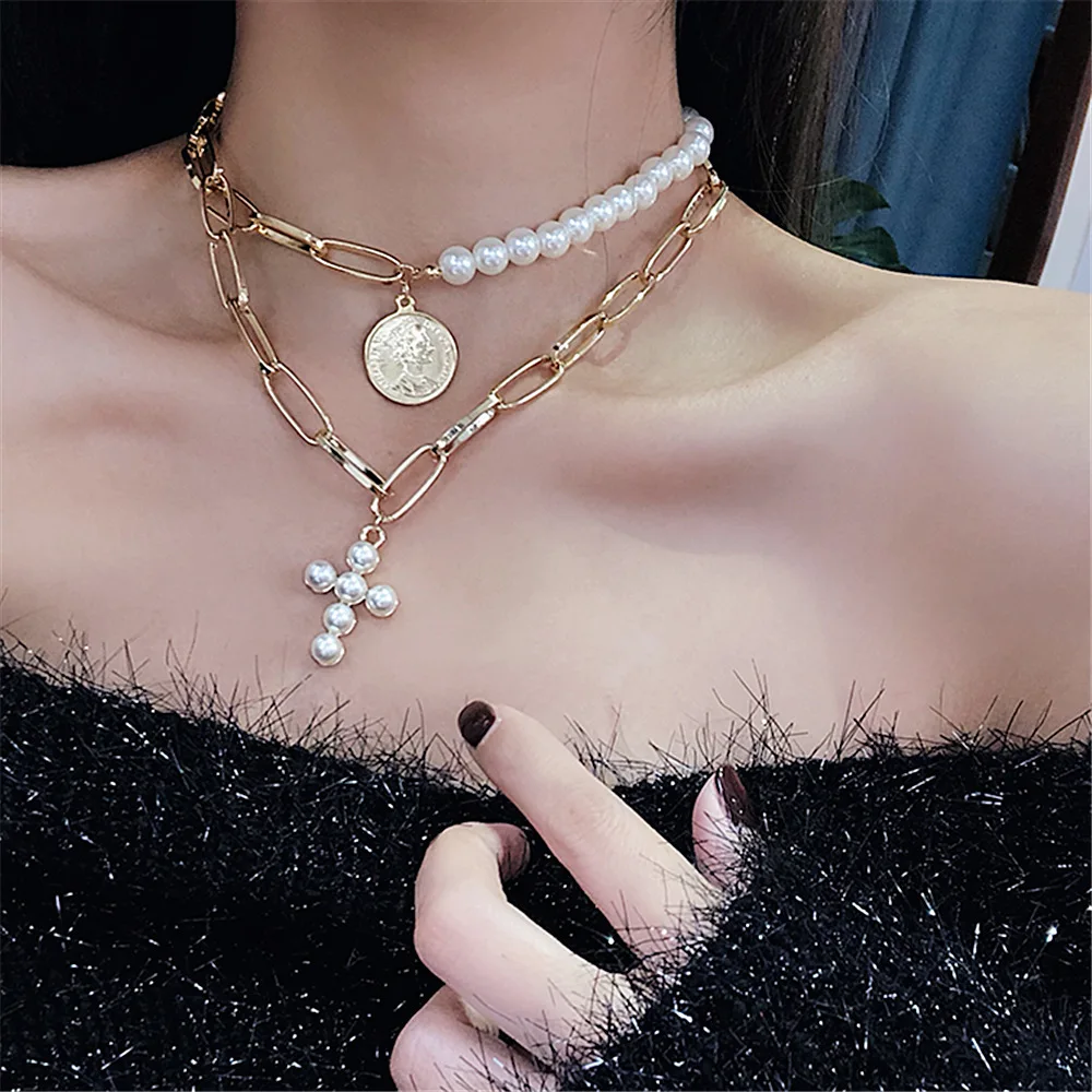 2021 French Vintage Irregular Freshwater Pearl Gold Plated Chunky Link Chain Layered Necklaces for Women Ladies Pearl Necklace
2021 French Vintage Irregular Freshwater Pearl Gold Plated Chunky Link Chain Layered Necklaces for Women Ladies Pearl Necklace