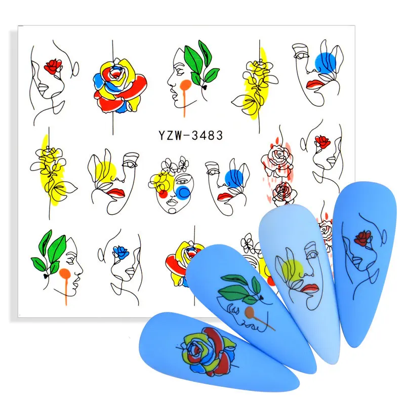 Geometric Sketch Face Butterfly Water Transfer Technique Nail Sticker Applique DIY Decoration Slider Manicure Accessories
Geometric Sketch Face Butterfly Water Transfer Technique Nail Sticker Applique DIY Decoration Slider Manicure Accessories