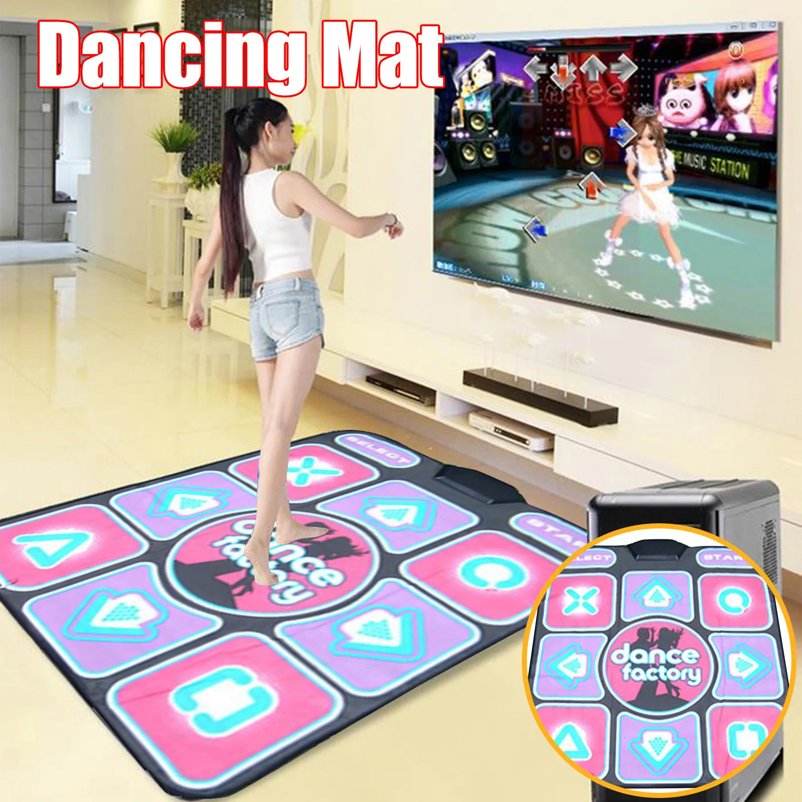 Multifunction Dancing Mat Non-slip Dancers Mat Yoga Game Blanket Indoor Relaxing Entertainment Game Mat wired USB computer
Multifunction Dancing Mat Non-slip Dancers Mat Yoga Game Blanket Indoor Relaxing Entertainment Game Mat wired USB computer