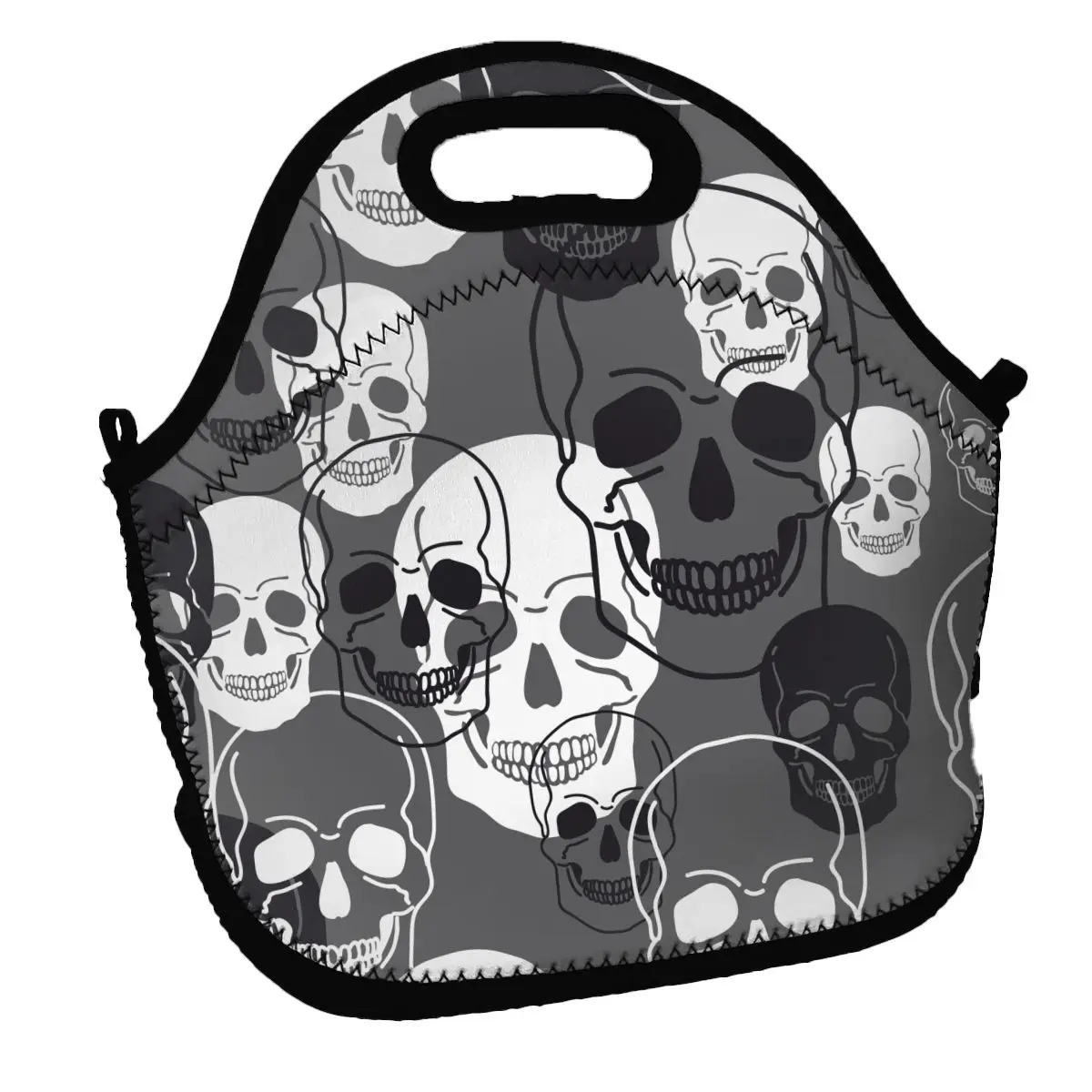 

2021 New Lunch Bag Abstract Skulls Modern Print Insulation Cold Thermal Convenient Leisure Bag