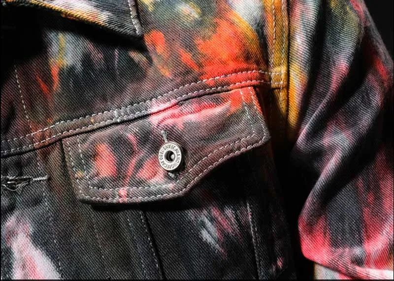 KIMSERE Men's Fashion Painted Denim Trucker Jacket Hi Street Tie Dye Jeans Outerwear Streetwear Printed Tops Clothing For Male
KIMSERE Men's Fashion Painted Denim Trucker Jacket Hi Street Tie Dye Jeans Outerwear Streetwear Printed Tops Clothing For Male