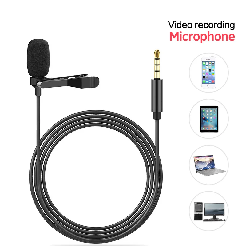 1.5M Mini Portable Microphone Condenser Clip-on Lapel Mic Wired Mikrofo For Singing Live Broadcast Lecture Microfon For Phone PC
1.5M Mini Portable Microphone Condenser Clip-on Lapel Mic Wired Mikrofo For Singing Live Broadcast Lecture Microfon For Phone PC