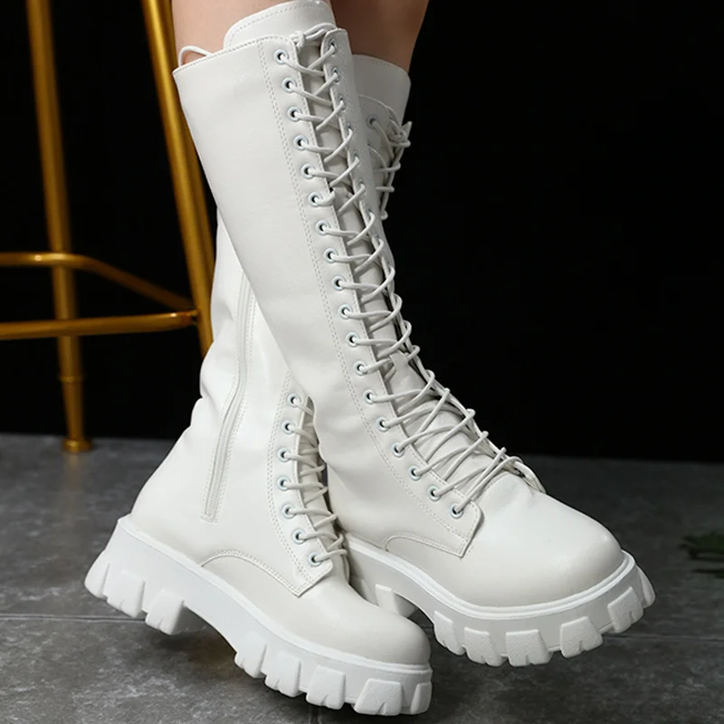 2021 Autumn Winter Leather Boots Women's High heel Knee-High Boots Lace up Anti-slip Warm Knee Boot Platform Walking Shoes 
2021 Autumn Winter Leather Boots Women's High heel Knee-High Boots Lace up Anti-slip Warm Knee Boot Platform Walking Shoes