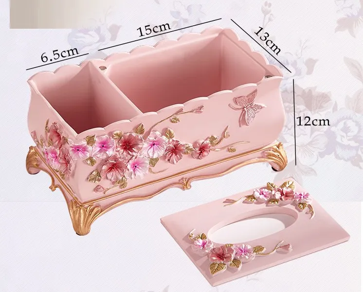 Creative European Resin Flower Tissue Box Fashion Garden Paper Towel Remote Control Storage Box Ashtray Home Decoration
Creative European Resin Flower Tissue Box Fashion Garden Paper Towel Remote Control Storage Box Ashtray Home Decoration