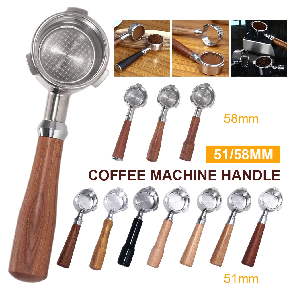 New Bottomless Portafilter 51mm 58mm Wooden Handle Filter Basket Included for Espresso Coffee Machine Handle Tool
New Bottomless Portafilter 51mm 58mm Wooden Handle Filter Basket Included for Espresso Coffee Machine Handle Tool
