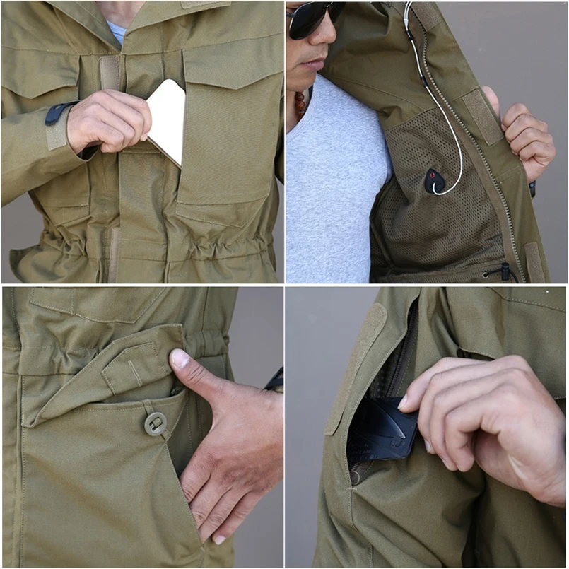 M65 Military Tactical Jackets Men Waterproof Windbreaker Jacket Male Hooded Coat Outdoor Fishing/Trekking Hiking Jackets
M65 Military Tactical Jackets Men Waterproof Windbreaker Jacket Male Hooded Coat Outdoor Fishing/Trekking Hiking Jackets