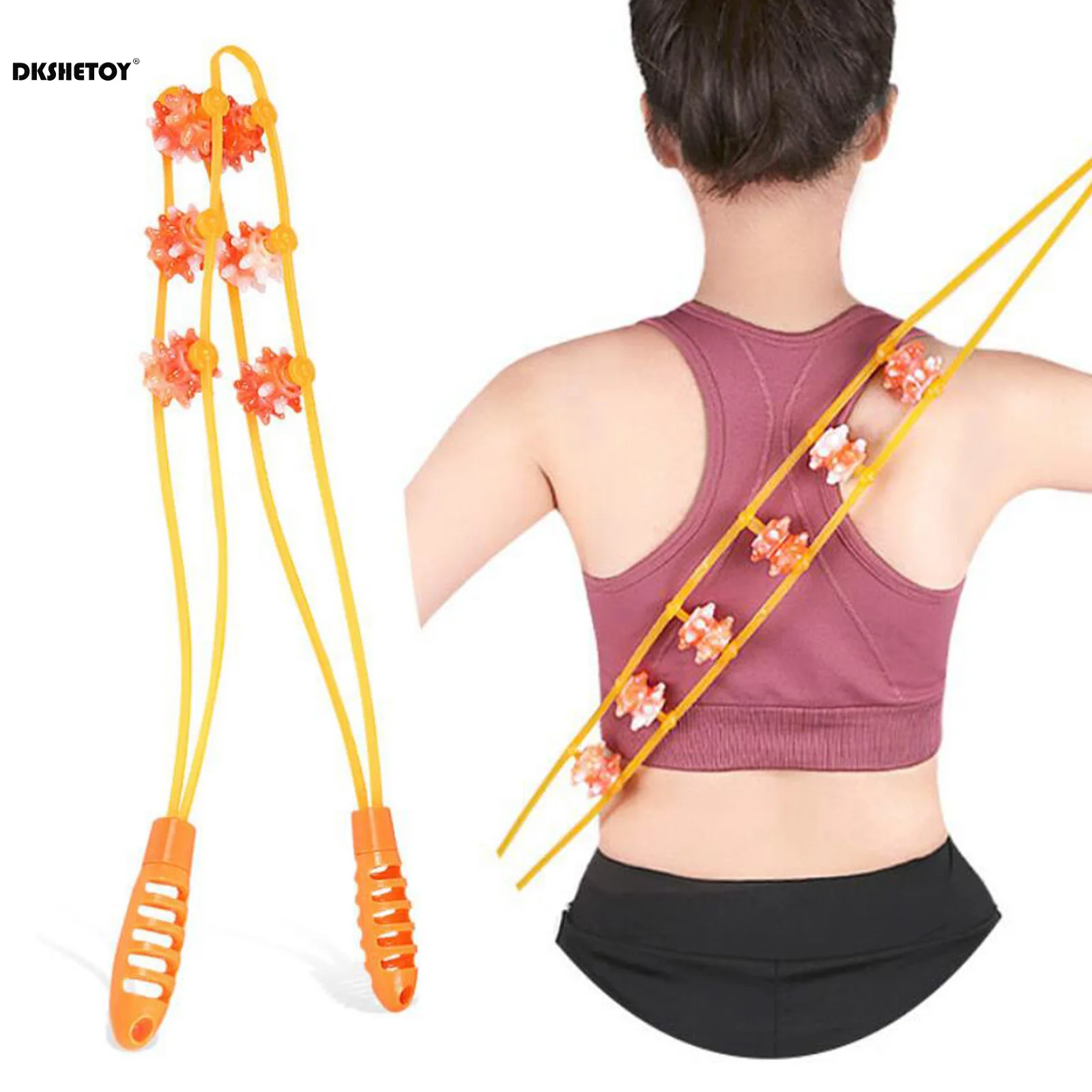 Ролики массажные пластиковые для спины, портативный массажный шнур для спины, прочный, FB 
Ролики массажные пластиковые для спины, портативный массажный шнур для спины, прочный, FB