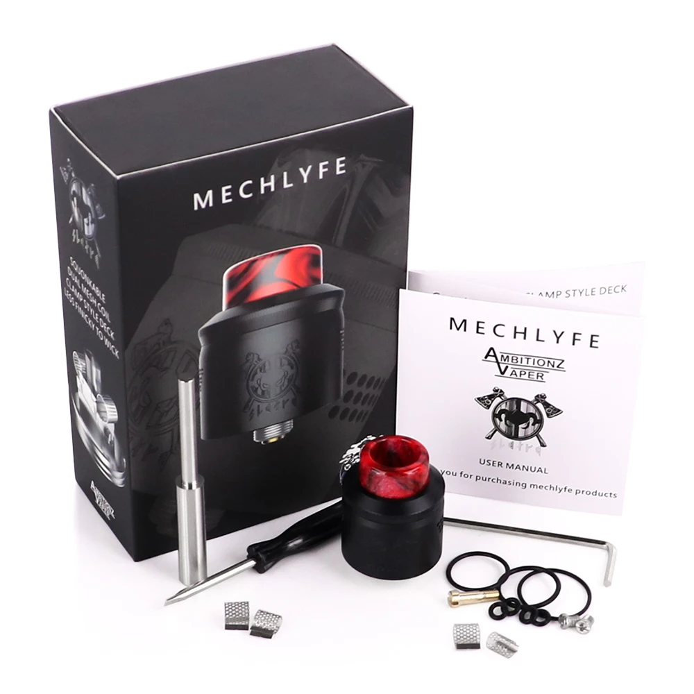 E cigarette G-TASTE MECHLYFE x AmbitionZ Vaper Slatra BF RDA dual mesh/wire coils 25mm BF atomizer fit BF Sqounk MOD
E cigarette G-TASTE MECHLYFE x AmbitionZ Vaper Slatra BF RDA dual mesh/wire coils 25mm BF atomizer fit BF Sqounk MOD