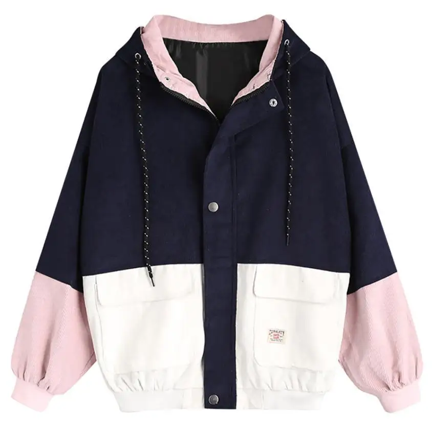 Outerwear Coats Jackets Corduroy Patchwork Oversize Jackets Autumn Jacket Women Chaqueta Mujer Ceket Streetwear Coat Windbreaker
Outerwear Coats Jackets Corduroy Patchwork Oversize Jackets Autumn Jacket Women Chaqueta Mujer Ceket Streetwear Coat Windbreaker