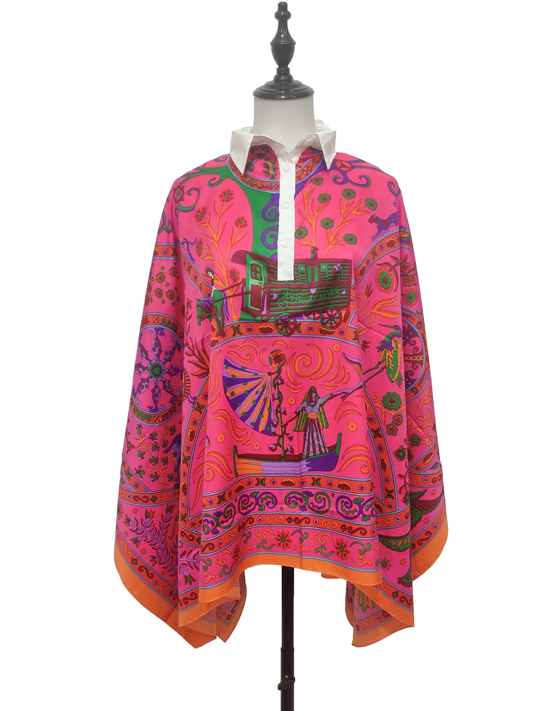 Bohemian 2021Malaysia High Collar Silk Batwing Sleeve Blouse Summer Kuwait Beach party Women's Top Clothes
Bohemian 2021Malaysia High Collar Silk Batwing Sleeve Blouse Summer Kuwait Beach party Women's Top Clothes