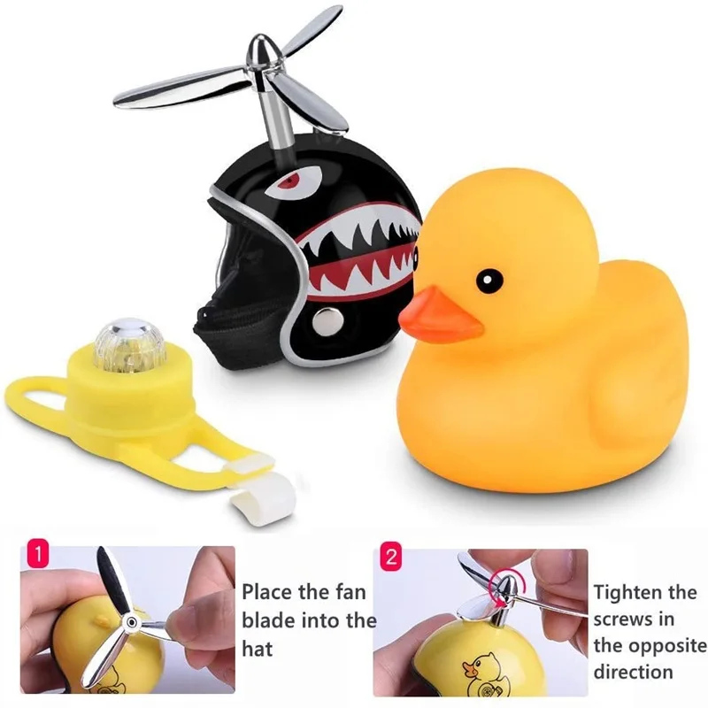 2 pieces of bicycle bell duck light squeeze horn with LED rubber accessories | Спорт и развлечения