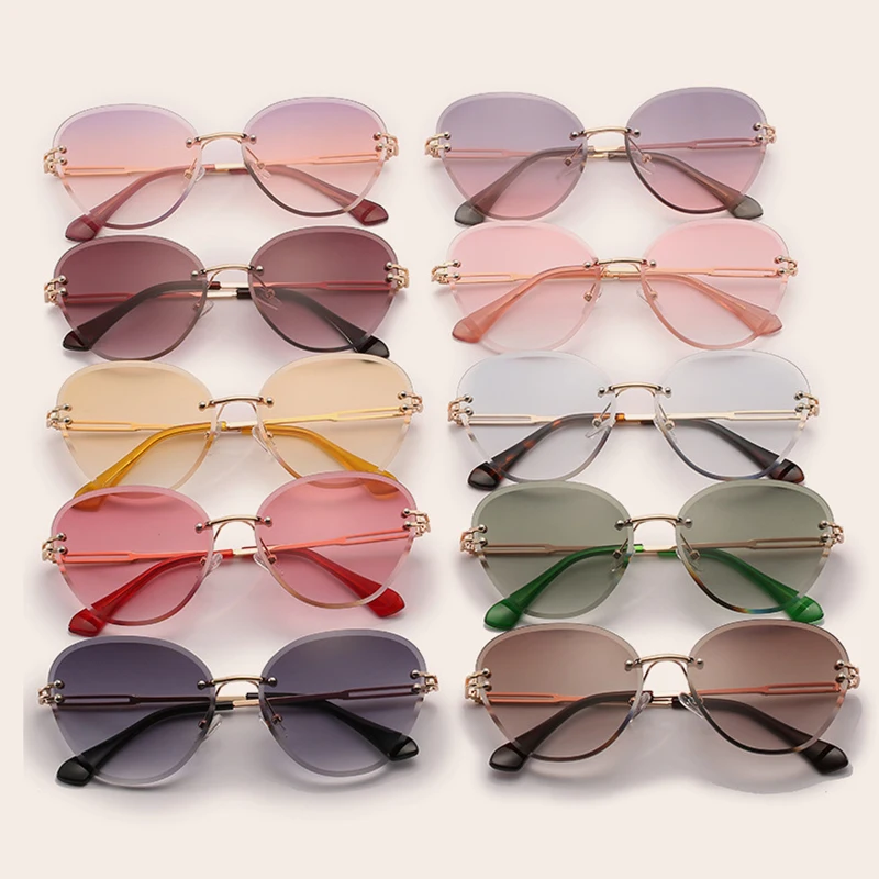 Sunglasses Women Fashion Cat's eye Frameless Trim Oval Eyeglasses Gradient Lenses Vintage Luxury Designer Men Driving Glasses
Sunglasses Women Fashion Cat's eye Frameless Trim Oval Eyeglasses Gradient Lenses Vintage Luxury Designer Men Driving Glasses