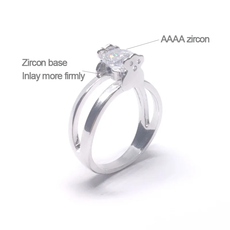 KobitAce Wedding Engagement Rings Women Cute Bear Cubic Zircon Wedding Fashion Silver Color Bear Ring Tous Jewelry anillos oso 
KobitAce Wedding Engagement Rings Women Cute Bear Cubic Zircon Wedding Fashion Silver Color Bear Ring Tous Jewelry anillos oso