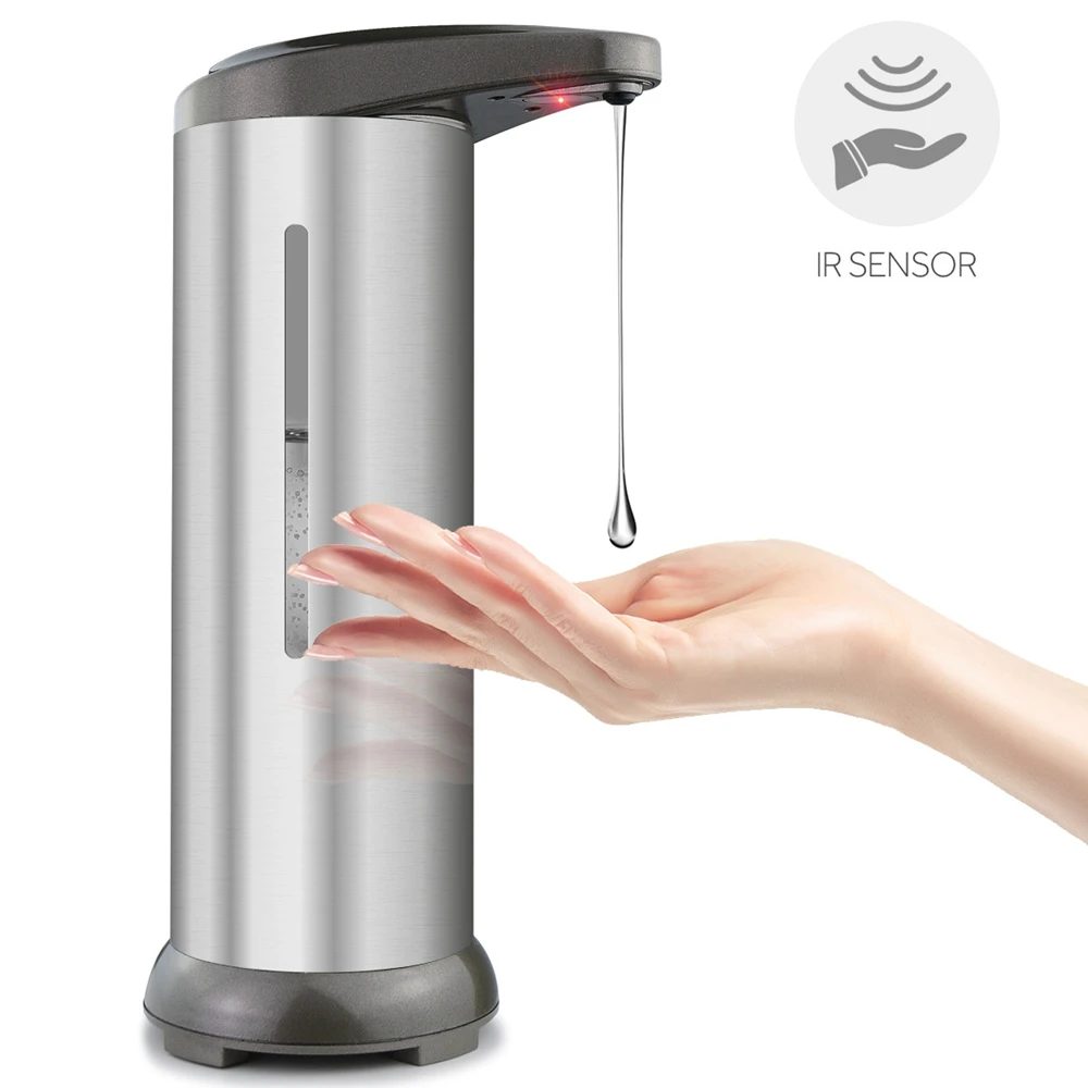 Automatic soap dispenser Stainless Steel Hand sanitizer bottle Infrared induction liquid soap dispenser Bathroom soap dispenser 
Automatic soap dispenser Stainless Steel Hand sanitizer bottle Infrared induction liquid soap dispenser Bathroom soap dispenser