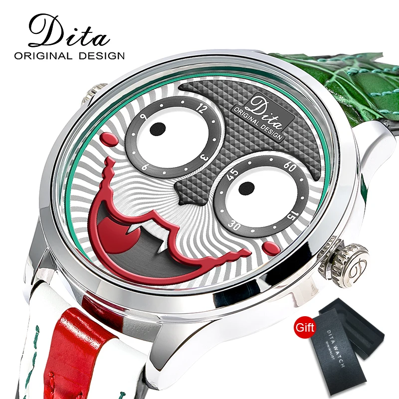 Мужские кварцевые часы Dita синие брендовые Роскошные Модные индивидуальные