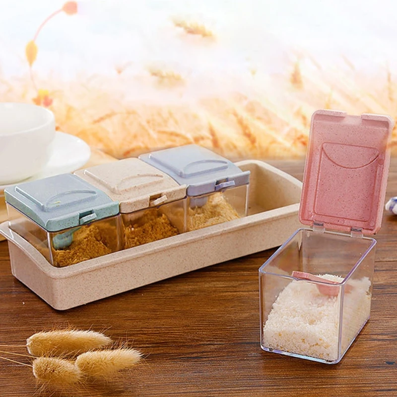 4 Pcs Kitchen Seasoning Spice Box Set with Storage Base Cruet Condiment Salt and Pepper Seasoning Cooking Case Tool
4 Pcs Kitchen Seasoning Spice Box Set with Storage Base Cruet Condiment Salt and Pepper Seasoning Cooking Case Tool