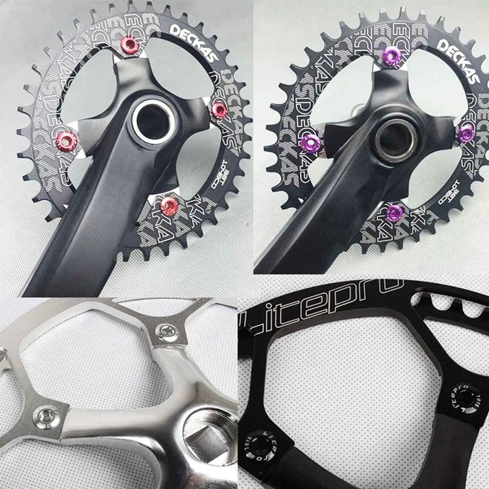 New 5 Pcs Bicycle Crank Chain Wheel Bolt 8 Colors 7075 Aluminum Alloy MTB Bike Chainring Bolts Single Chainwheel Bolts
New 5 Pcs Bicycle Crank Chain Wheel Bolt 8 Colors 7075 Aluminum Alloy MTB Bike Chainring Bolts Single Chainwheel Bolts