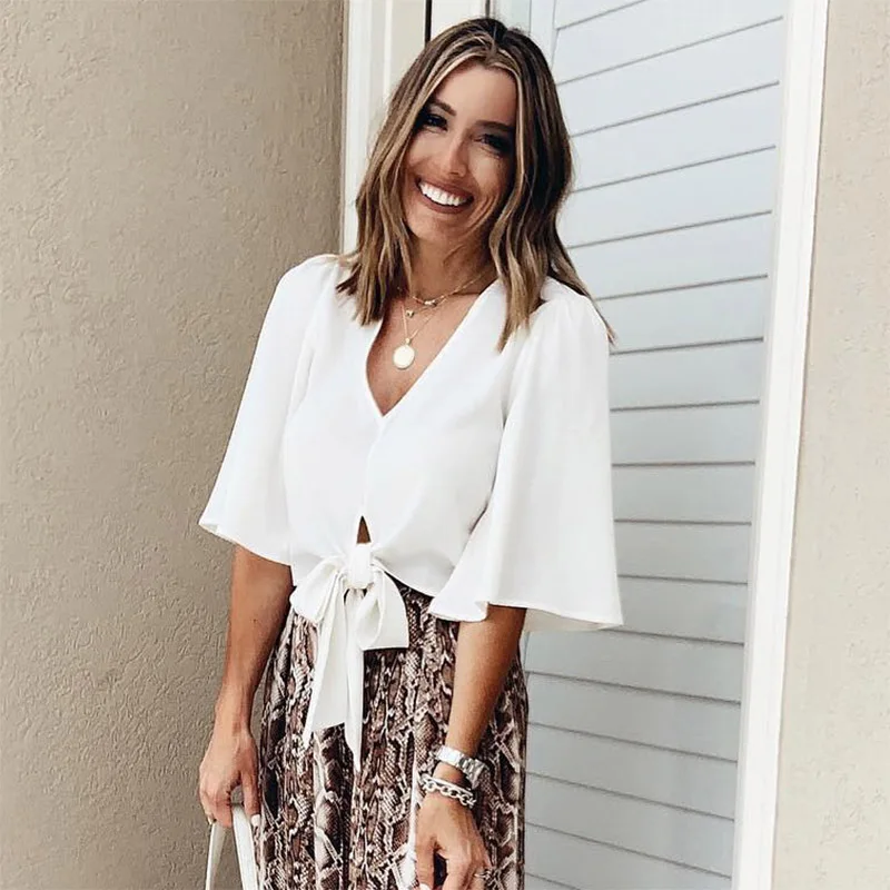 Women Blouses 2019 Casual Half Loose Sleeves Ladies Tops Simple Women Shirt Plus Size Blusas Mujer De Moda
Women Blouses 2019 Casual Half Loose Sleeves Ladies Tops Simple Women Shirt Plus Size Blusas Mujer De Moda