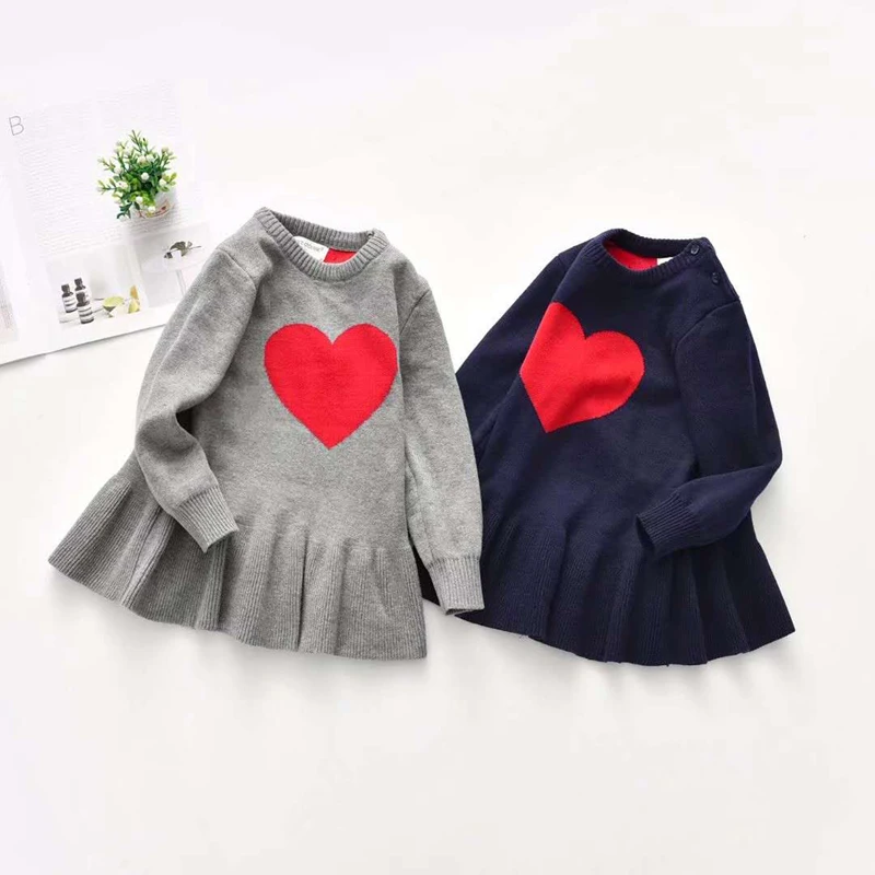 Kids Girls Knitted Sweater Dress Sweet Love Heart Print Long Sleeves Round Neck Autumn Princess Dress
Kids Girls Knitted Sweater Dress Sweet Love Heart Print Long Sleeves Round Neck Autumn Princess Dress