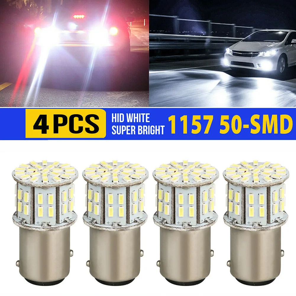 1157 BAY15D Bulbs 4pcs LED Light 50SMD 7528 Accessory Brake Parts Replacement Stop
1157 BAY15D Bulbs 4pcs LED Light 50SMD 7528 Accessory Brake Parts Replacement Stop