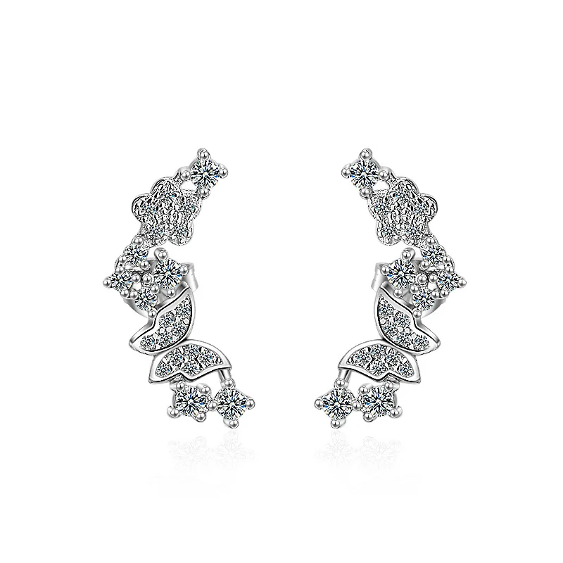 New Fashion Bright Silver Plated Jewelry Bow Knot Sweet Beauty Zircon CZ Stud Earrings Women's Girls' Stud Earrings
New Fashion Bright Silver Plated Jewelry Bow Knot Sweet Beauty Zircon CZ Stud Earrings Women's Girls' Stud Earrings