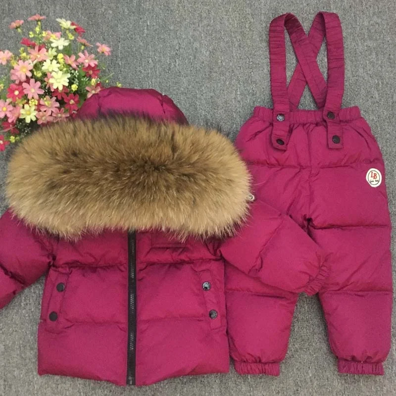 2019 Child Russian Winter Baby Boy 90 Duck Down brand Quality Jacket+overalls Girl boy toddler thickened Kid snowwear Set suit
2019 Child Russian Winter Baby Boy 90 Duck Down brand Quality Jacket+overalls Girl boy toddler thickened Kid snowwear Set suit